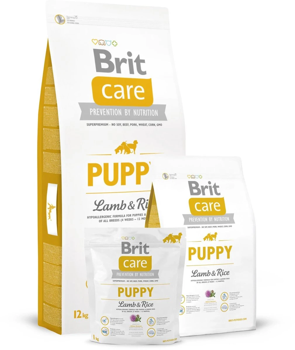 Brit Care Puppy Lam&Rijst Hypo-allergeen 12kg Met 50% Vlees! - Afbeelding 2