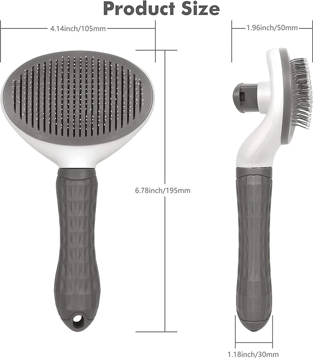 Igoods Kattenborstel - Kattenhaar Verwijderaar - Ontpluizer - Grijs - Afbeelding 3
