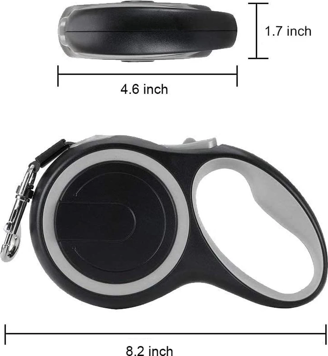 IGOODS - Uitlaatriem - Honden Riem - Katten Riem - Uitlaatriem Voor Dieren Rollijn - Hondenriem - 5 Meter Lang - Grijs - Afbeelding 10