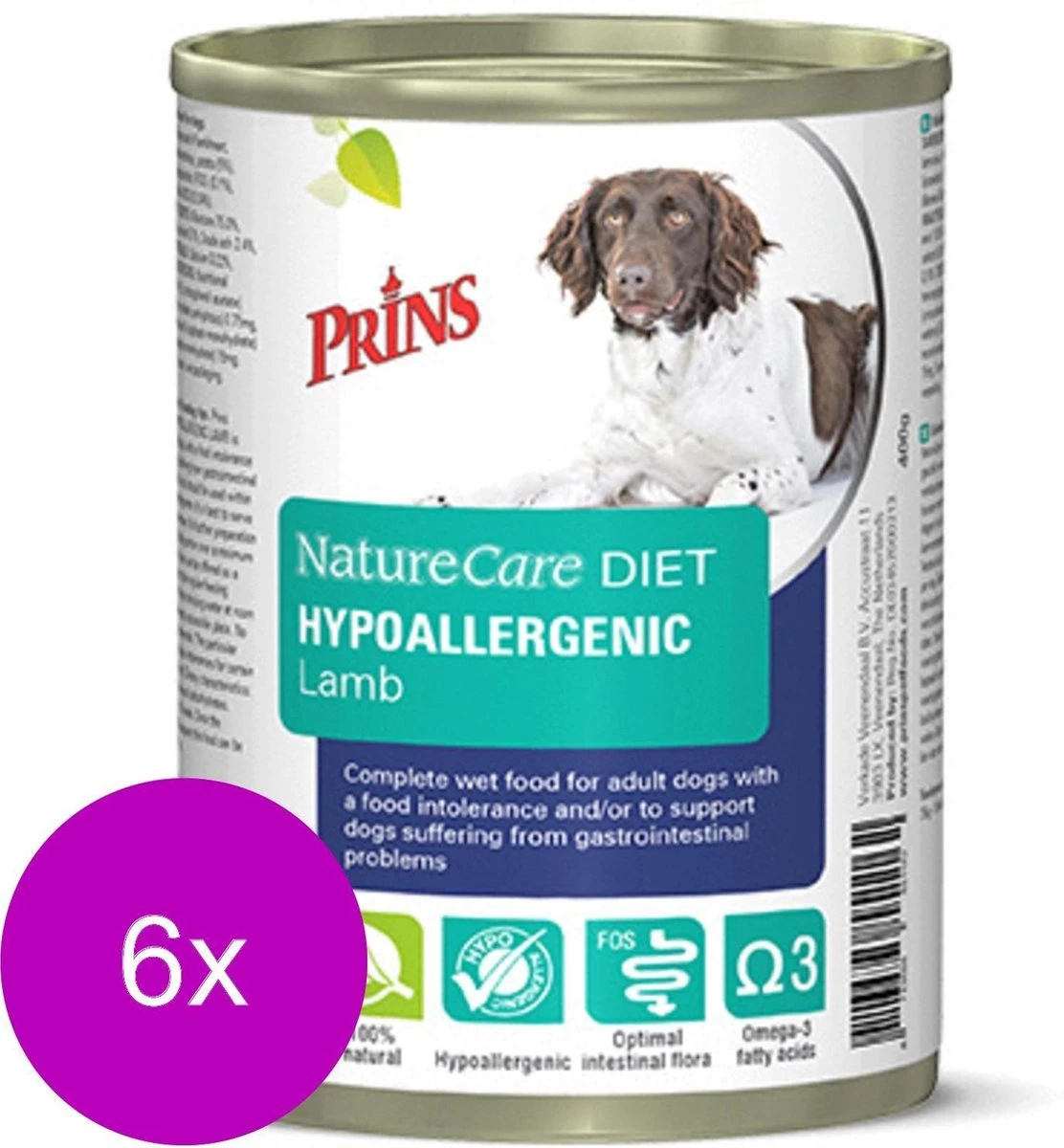 Prins Naturecare Diet Dog Hypoallegenic - Lam - Hondenvoer - 6 X 400 G - Afbeelding 2