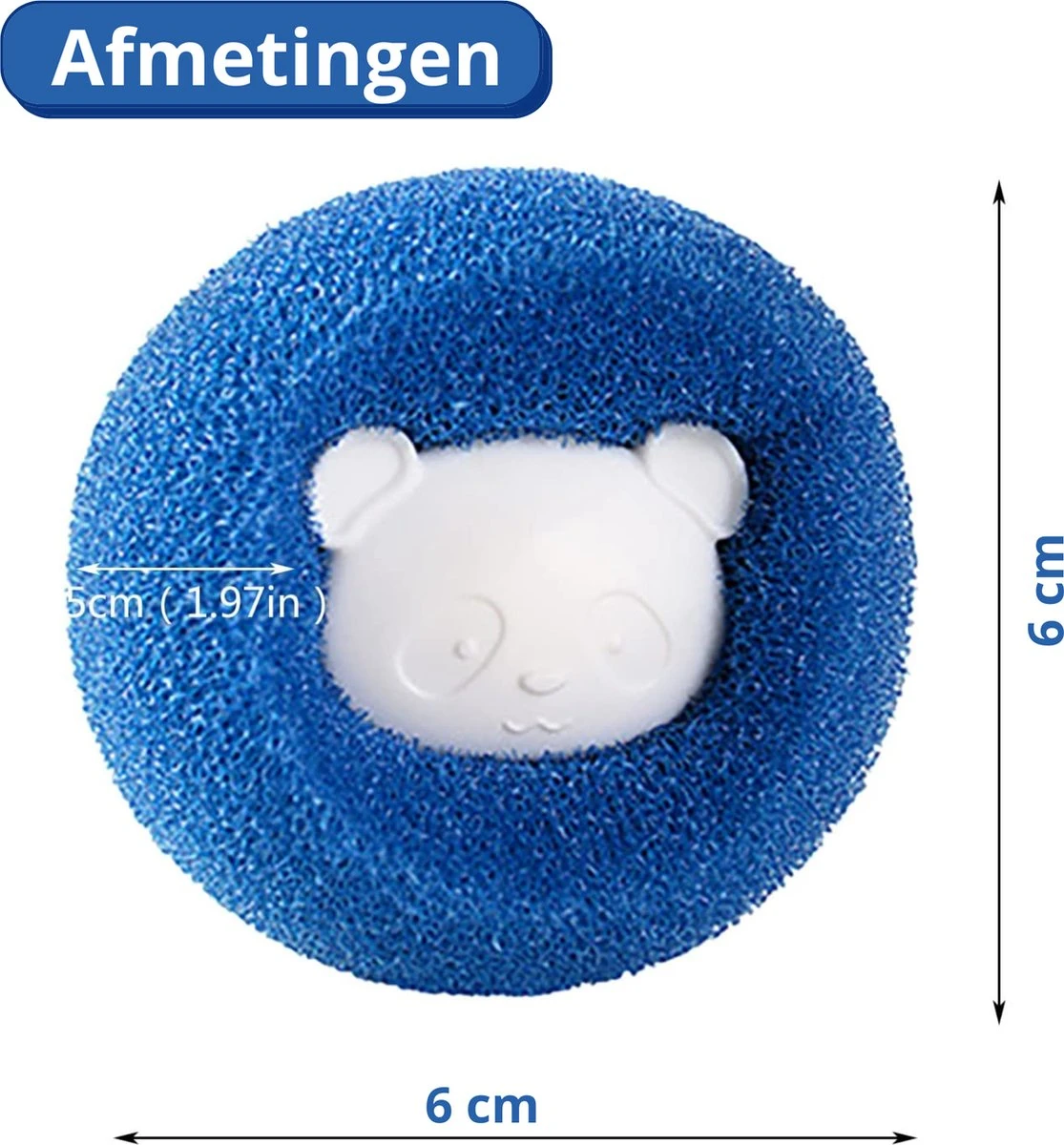 Merkloos Wasdrogerbollen - Haarverwijderaar Huisdieren - Haarvanger Wasmachine - Wasbollen - Drogerbollen - 4 Keer - Afbeelding 2