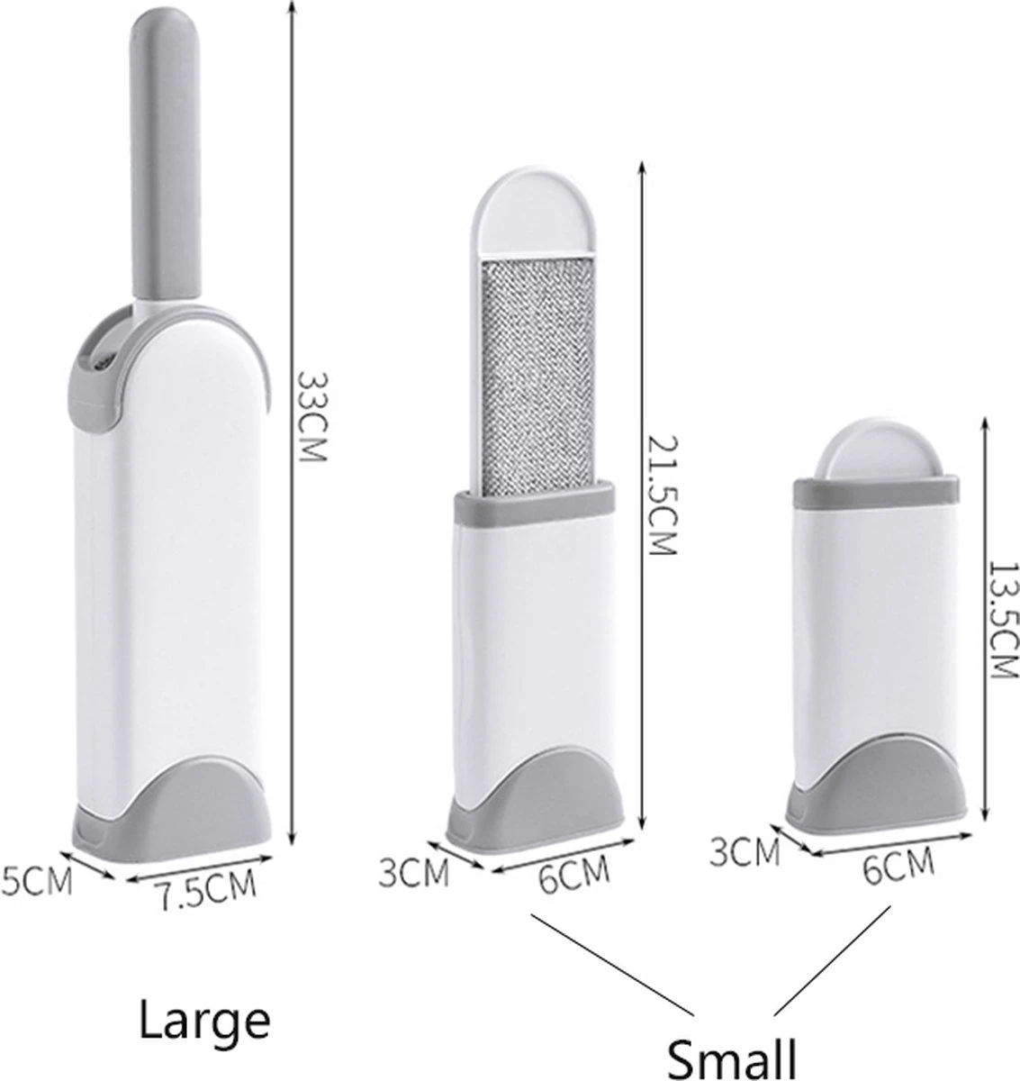 IGOODS - Pet Hair Remover - Hond & Kat Roller Brush - Dubbelzijdig Bont Ontharingsgereedschap Met Zelfreinigende Basis - Reismaatborstel - Voor Kleding - Bank - Tapijt - Autostoel GRIJS - Afbeelding 7