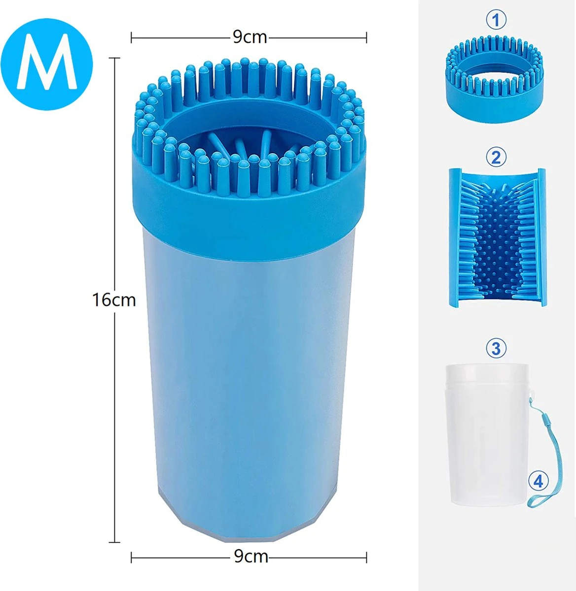 Hondenpoten Reiniger - Hondenkam - Hondenborstel - Snel Eenvoudig En Comfortabel - Afbeelding 4