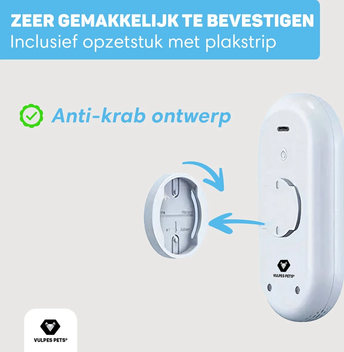 Vulpes Pets® Kattenbak Geurverdrijver PRO - Ozon En Negatieve Ionen Functie - Infraroodsensor - Oplaadbaar - Geurverwijderaar - Air Eliminator - Wit - Afbeelding 9