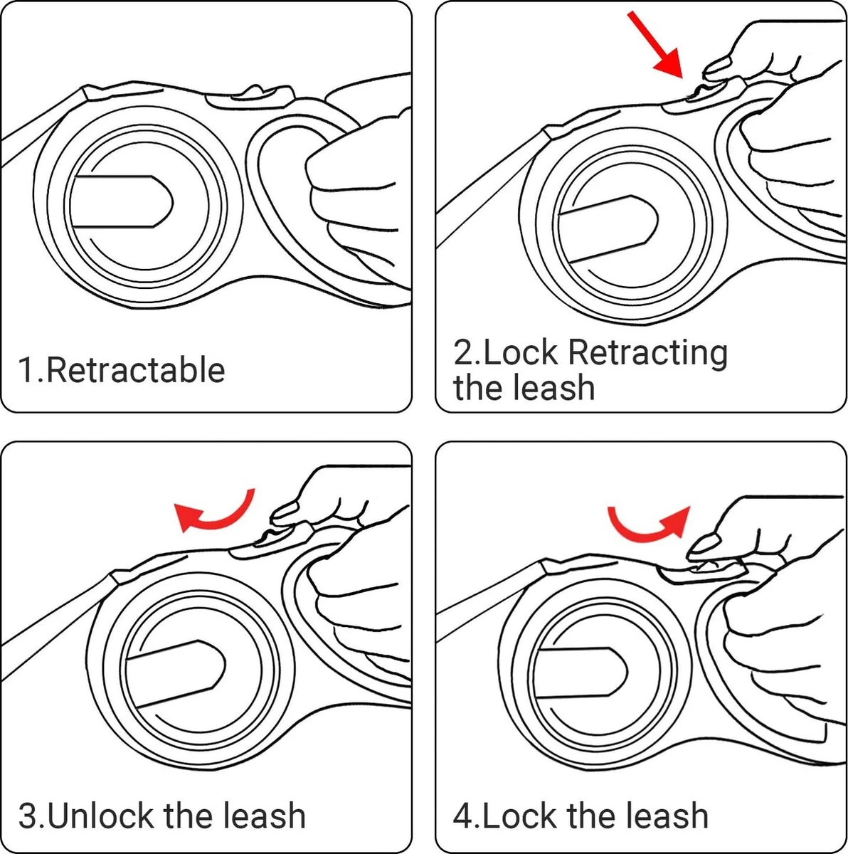 IGOODS - Hondenriem - Katten Riem - Uitlaatriem Voor Honden En Katten - Honden Riem- Rollijn - 5 Meter Lang - Afbeelding 4