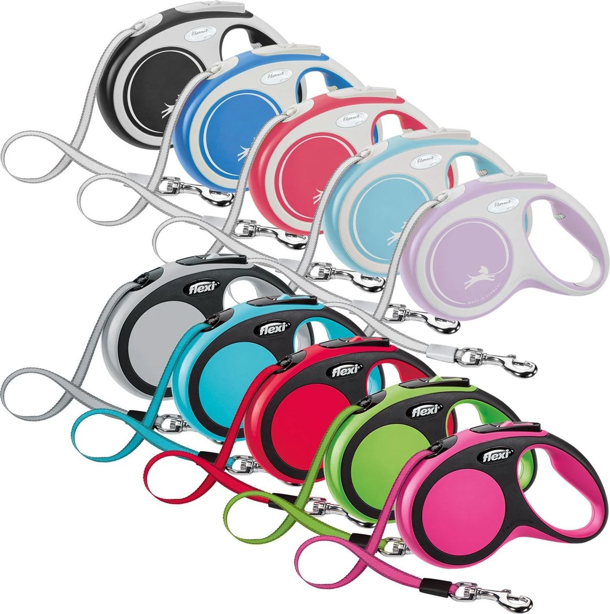 Flexi Rollijn New Comfort Tape M 5 M - Hondenriem - Zwart&Lichtgrijs - Afbeelding 6