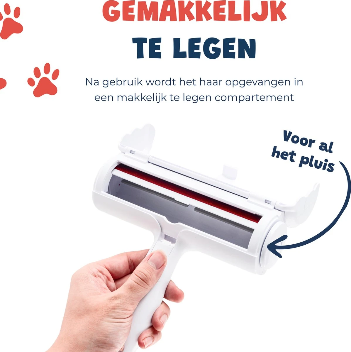 JC Pets Premium Pluizenborstel - Huisdierhaar Verwijderaar – Pluizenverwijderaar – Honden En Kattenhaar Verwijderaar - Ontpluizer - Pluizenroller - Afbeelding 4