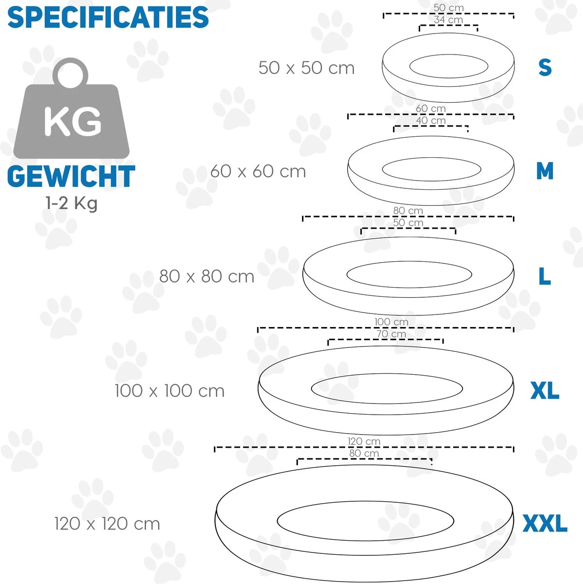 Pawzle Hondenmand - Donut Hondenkussen - Kattenmand - Bed Voor Honden & Katten - Wasbaar - 100cm - Grijs - Afbeelding 7