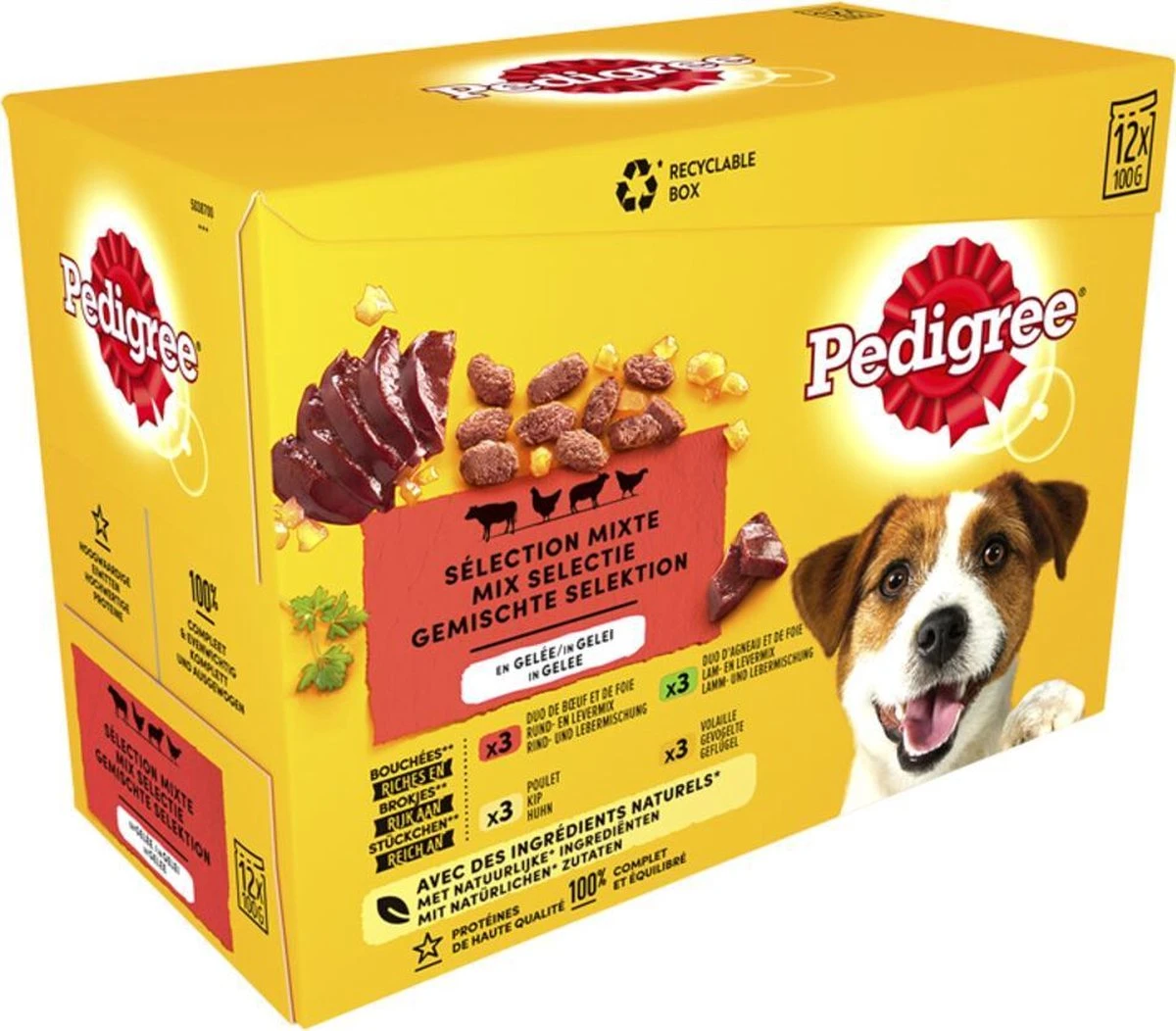 Pedigree Adult Honden Natvoer - Vlees & Gevogelte In Gelei - 4 X 6 Stuks - Afbeelding 3