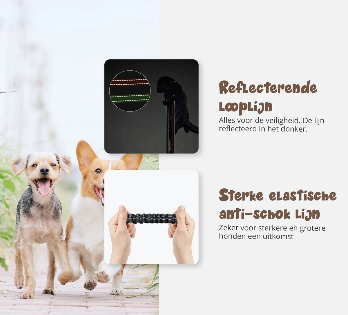 Hardloopriem Hond – Honden Riem Handsfree – Hardlopen Met Hond – 160-260 Cm Blauw - Hardloopband Hond – Halsband Hond – Hondenlijn – Leiband Hond - Afbeelding 9