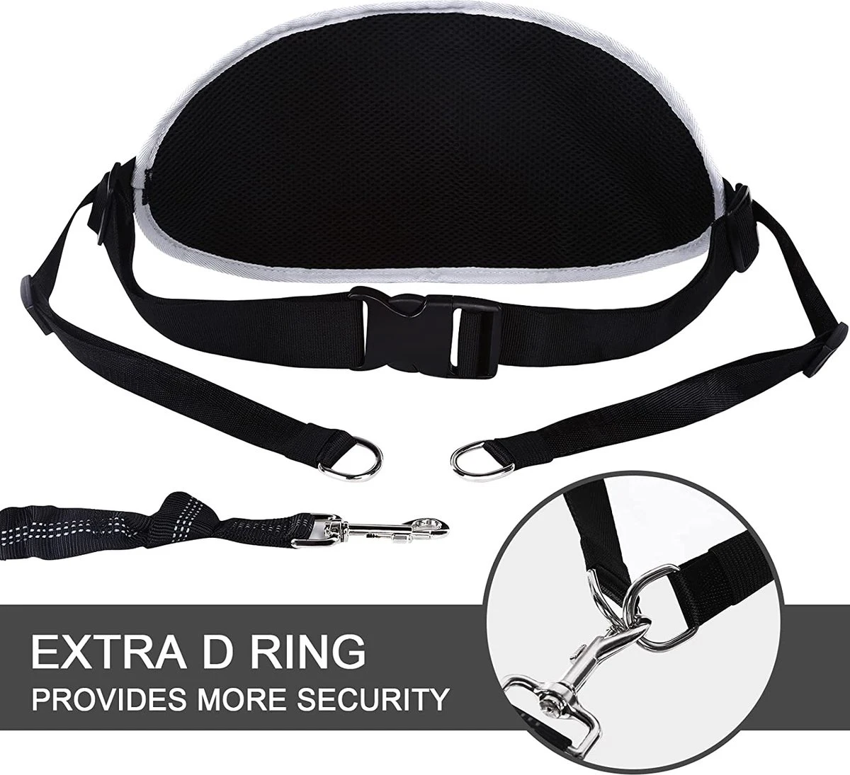 BOTC Looplijn Hond Met Heupriem Voor Hardlopen - Hondenriem - Zwart - Afbeelding 6