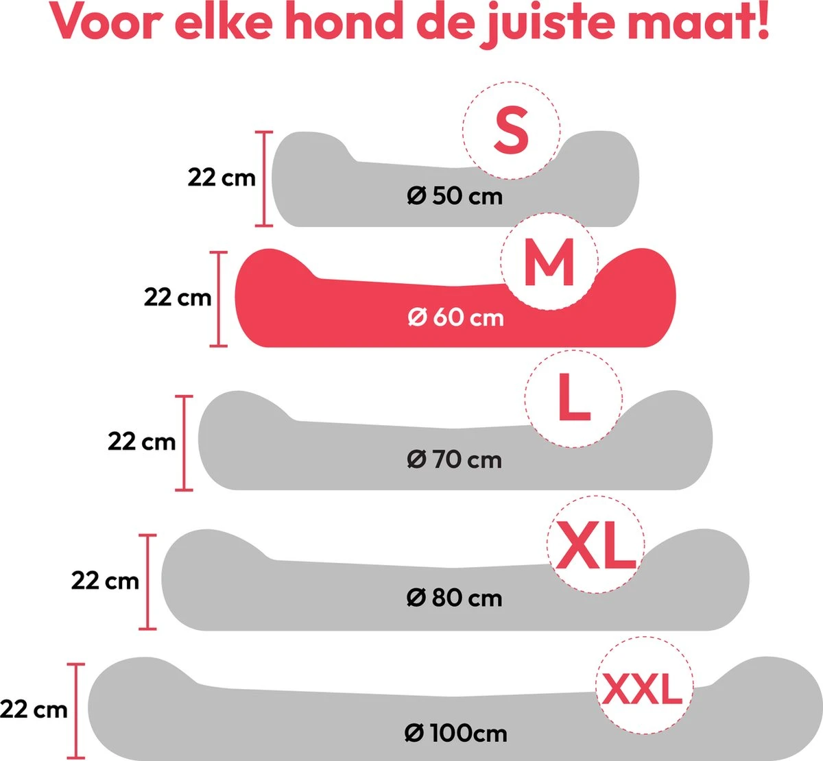 Snoozle Donut Hondenmand - Zacht En Luxe Hondenkussen - Wasbaar - Fluffy - Hondenmanden - 60cm - Grijs - Afbeelding 8