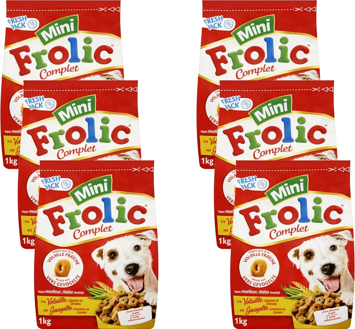 Frolic Compleet Mini Honden Droogvoer - Gevogelte - 6 X 1 Kg - Afbeelding 4