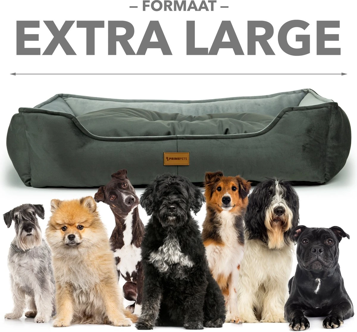 Primeplus Grote Hondenmand XL - Grijs - 100x80x20 CM - Orthopedische Hondenmanden - Hondenkussen - Afbeelding 4