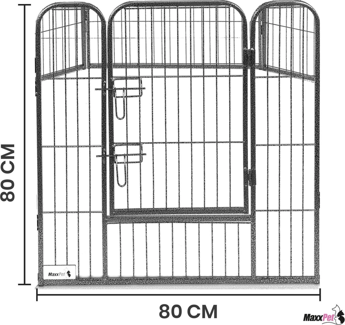 MaxxPet Puppyren - Hondenbench - Hondenren- Puppyren Met 8 Kennelpanelen - Staal -80 X 80 Cm Ø 210 Cm - Afbeelding 3