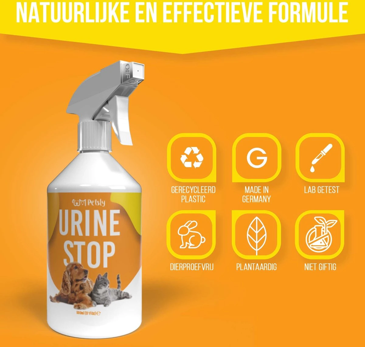 Petsly Urine Stop Spray - Dierentoilet - Voor Zindelijkheid Training, Puppytraining. Voorkomt Markeren - 500ml - Afbeelding 3