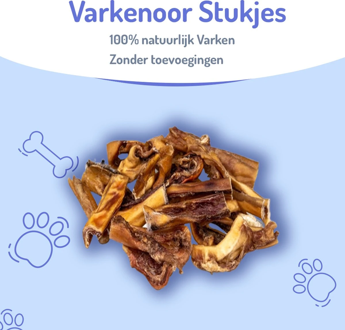 Animalgoods Gedroogde Snacks - Hondensnack - Varken - Varkensoorstukjes - 500 Gram - Hondensnacks - Honden - Snacks - Afbeelding 2