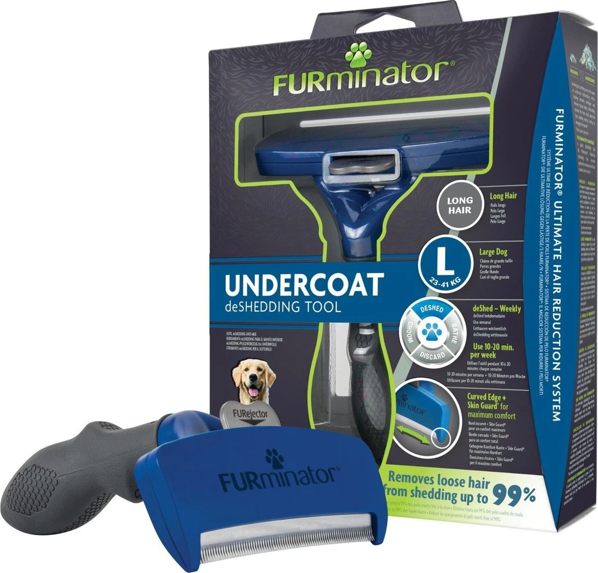 Furminator Deshedding Dog Undercoat L Long Hair - Afbeelding 2
