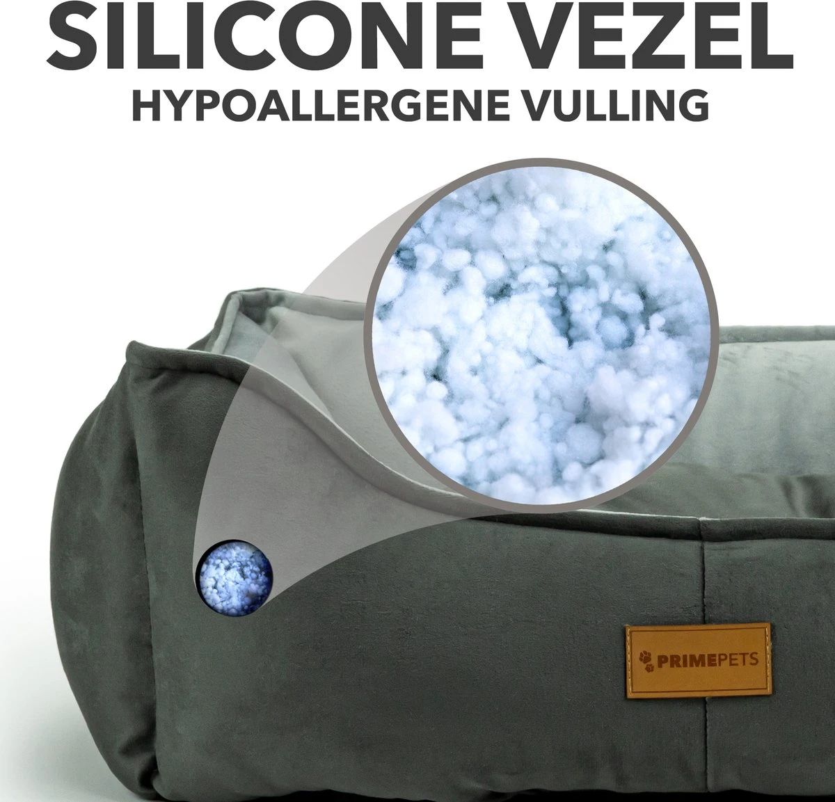 Primeplus Grote Hondenmand XL - Grijs - 100x80x20 CM - Orthopedische Hondenmanden - Hondenkussen - Afbeelding 13