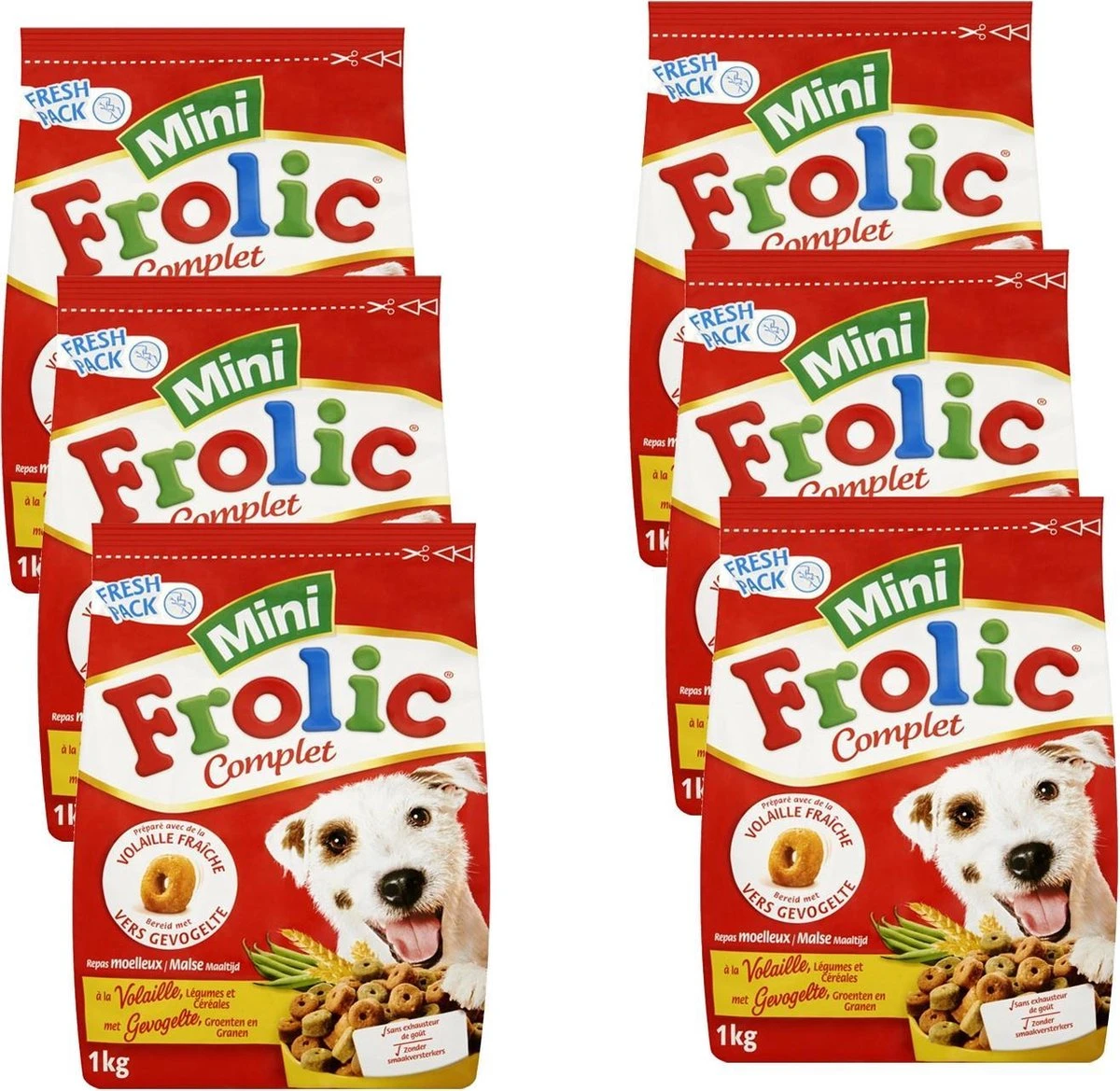 Frolic Compleet Mini Honden Droogvoer - Gevogelte - 6 X 1 Kg - Afbeelding 2