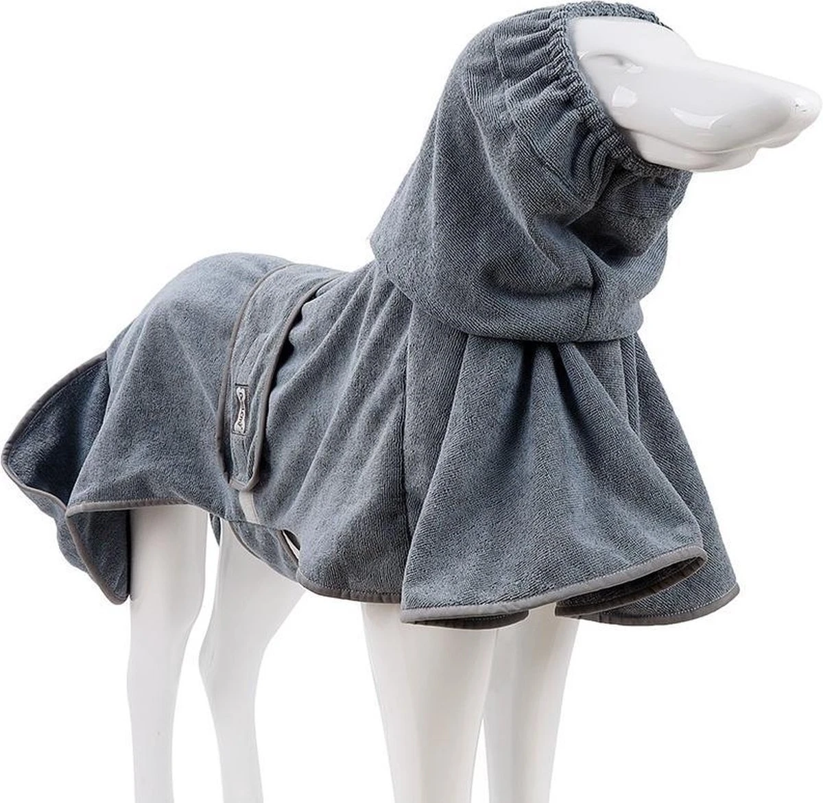 Super Absorberende Honden Badjas Grijs Maat L - Afbeelding 2