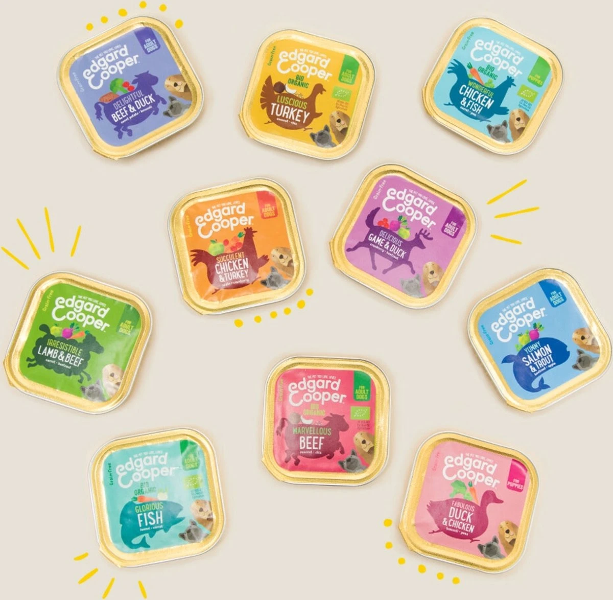 17x Edgard & Cooper Kuipje Vers Vlees Puppy Hondenvoer Bio Kip - Vis 100 Gr - Afbeelding 3