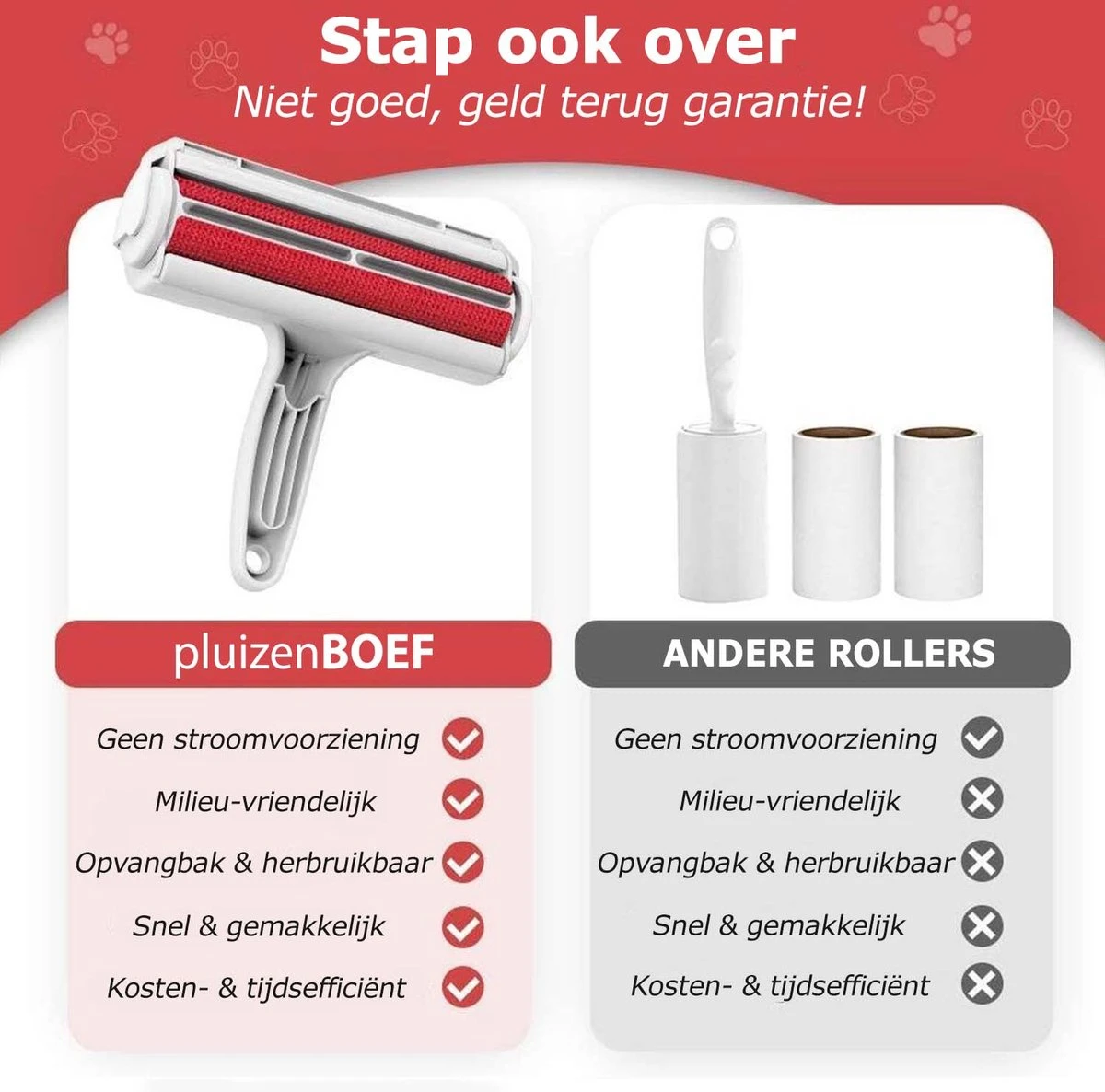 PluizenBOEF® Huisdierhaar Verwijderaar - Haarverwijderaar Voor Huisdieren - Hondenhaar - Kattenhaar - Pluizenborstel - Afbeelding 7