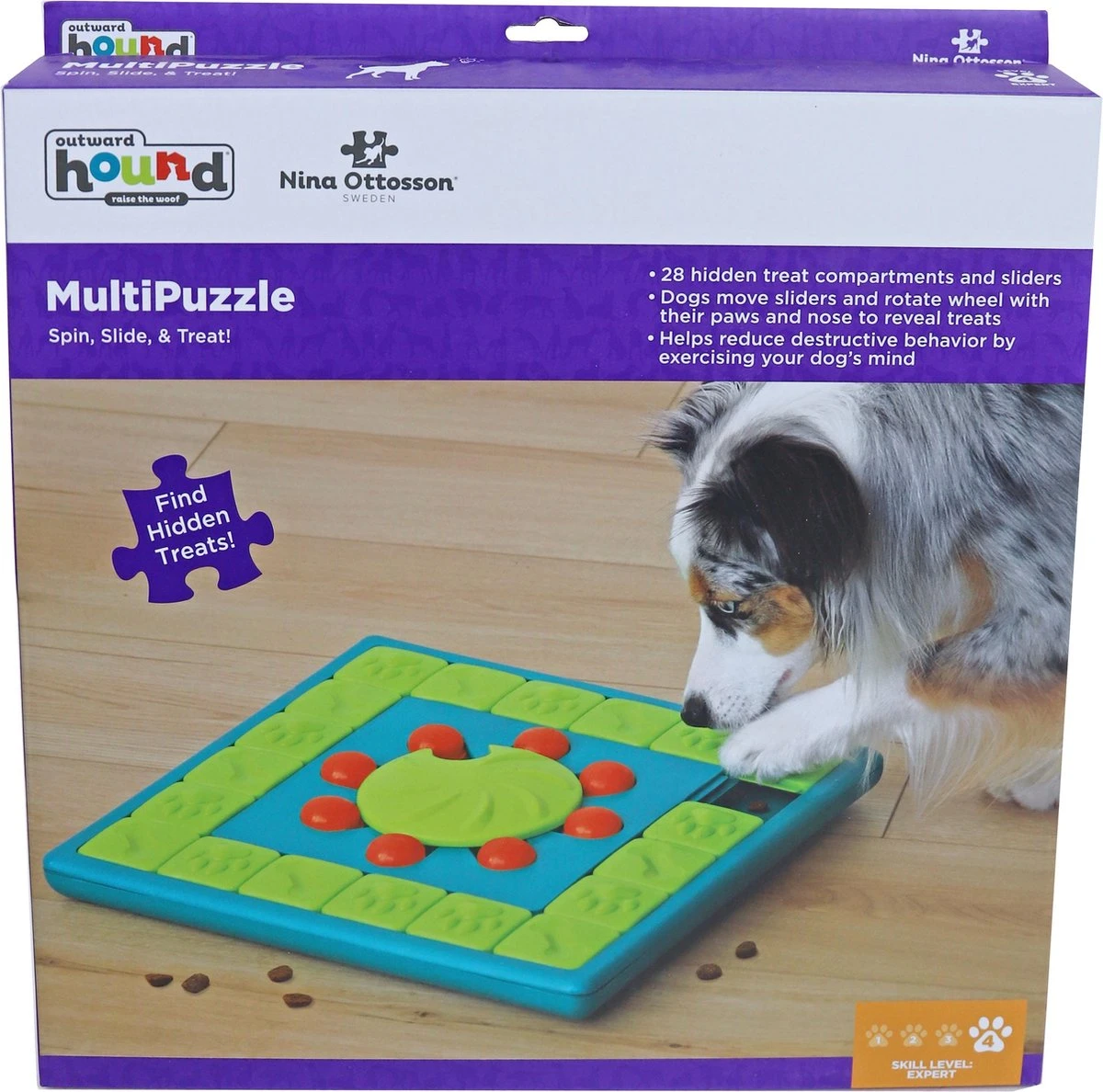 Nina Ottosson Interactieve Hondenpuzzel Vulbaar Met Snacks Voor De Slimste Honden - Outward Hound Multipuzzle - Afbeelding 12