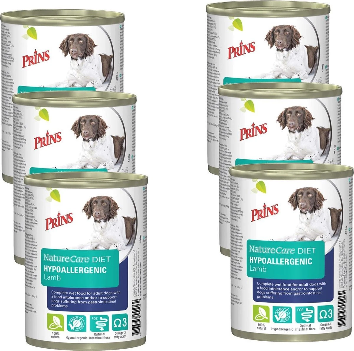 Prins Naturecare Diet Dog Hypoallegenic - Lam - Hondenvoer - 6 X 400 G - Afbeelding 3