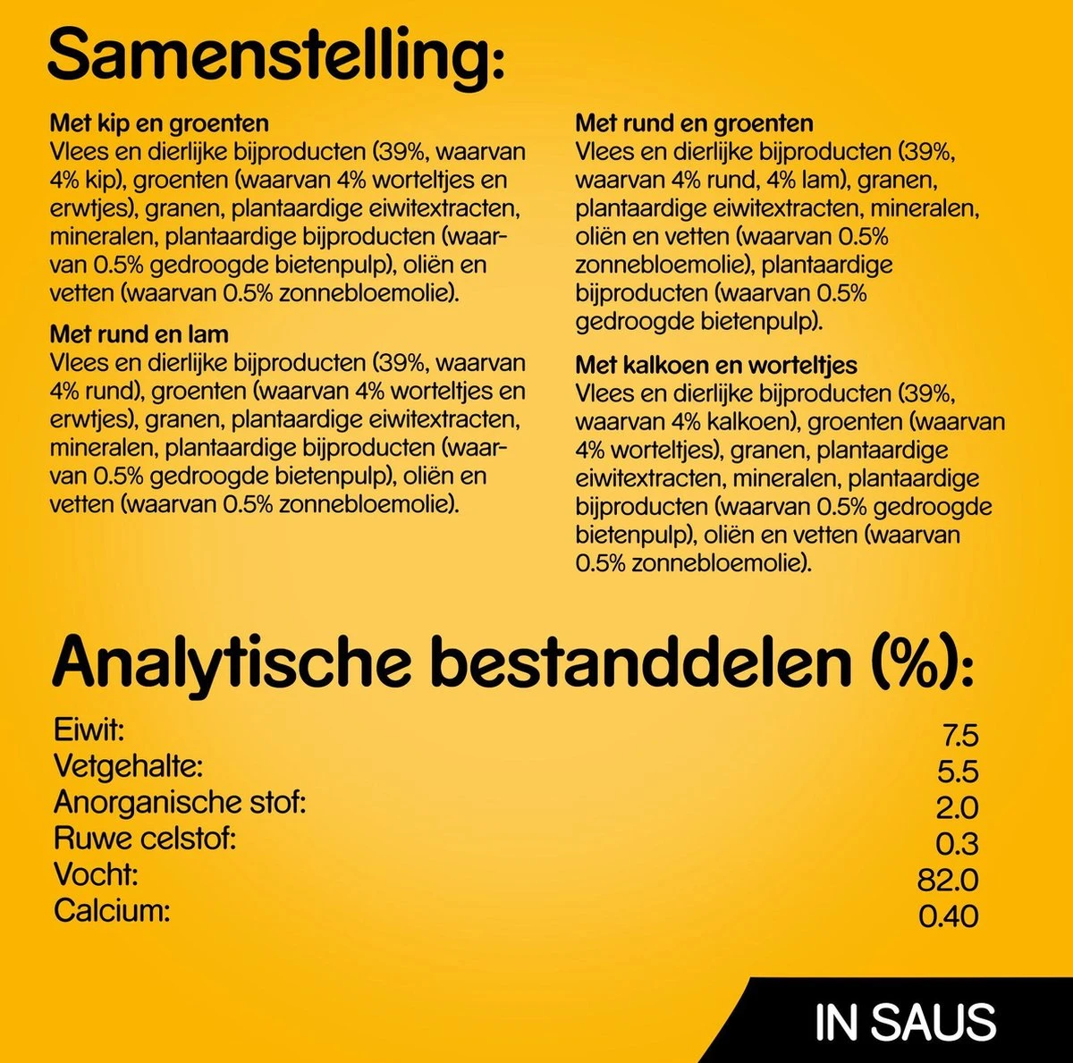 Pedigree Adult In Saus Honden Natvoer - Vier Verschillende Smaken - 80 X 100 Gr - Afbeelding 2