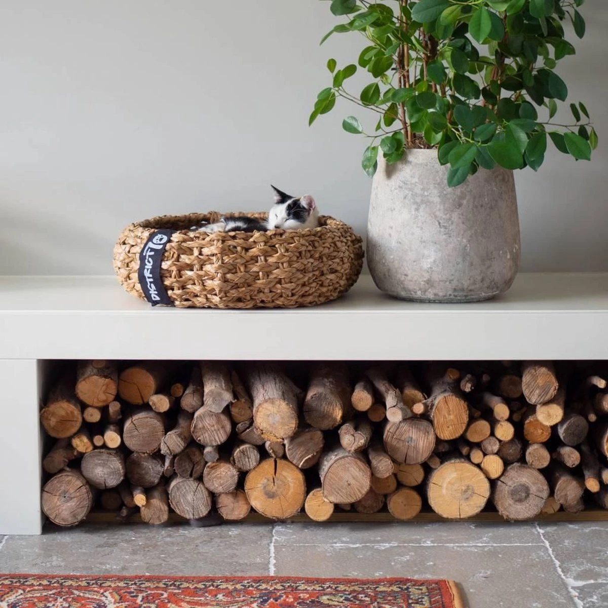 District 70 COCOON - Luxe Hondenmand Van Duurzaam Hoogwaardig Riet Met Zacht Kussen - Maten S/M/L - Large - Afbeelding 4