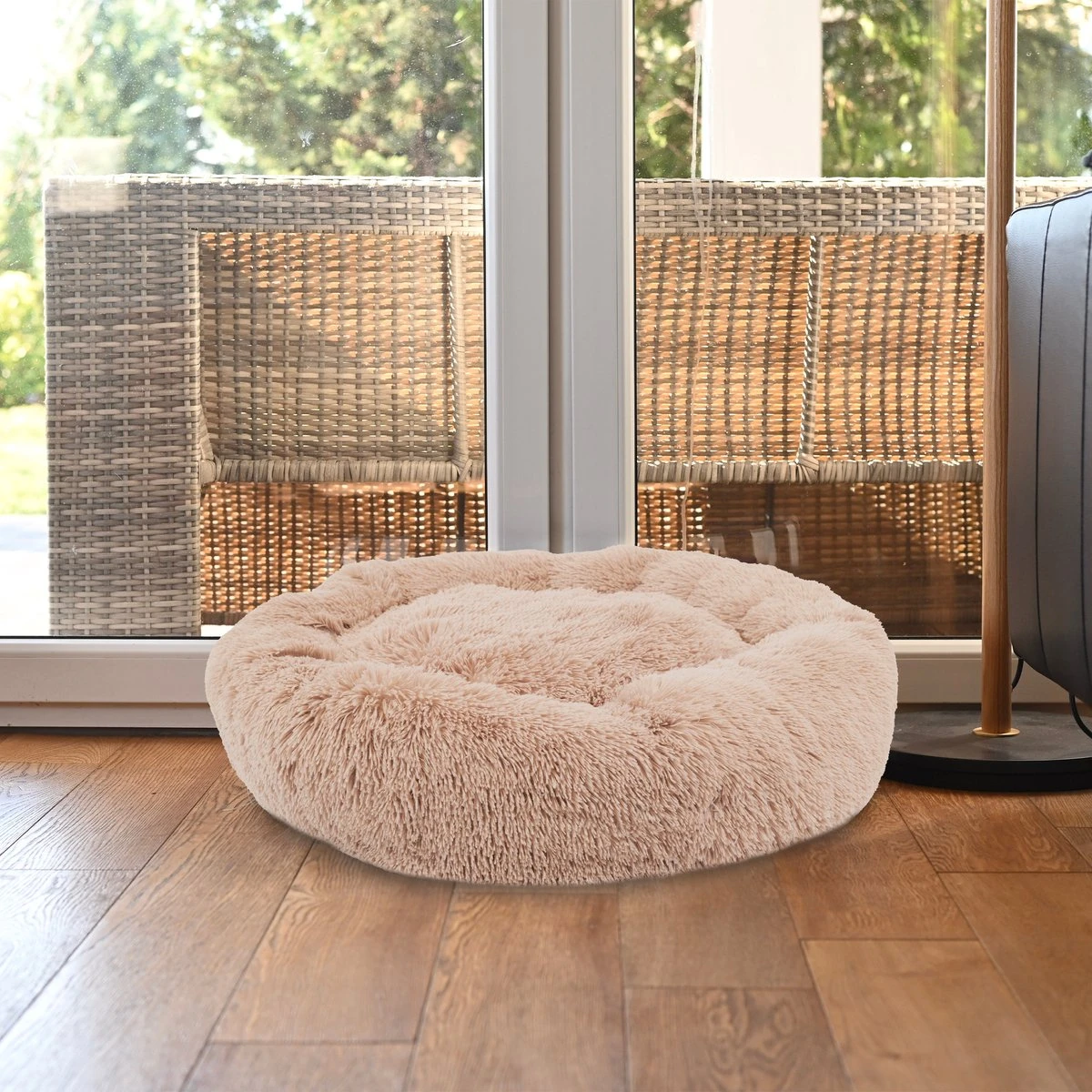 Coooper Donut Hondenmand - Fluffy Hondenmand - 100 Cm - XXL - Wasbaar - Pluche - Afbeelding 4