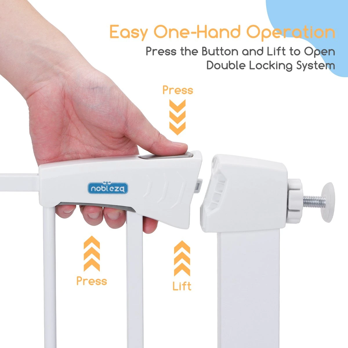 Nobleza 47B4V - Hondenhek - Metaal - H76 X L75-82 Cm - Wit - Afbeelding 5