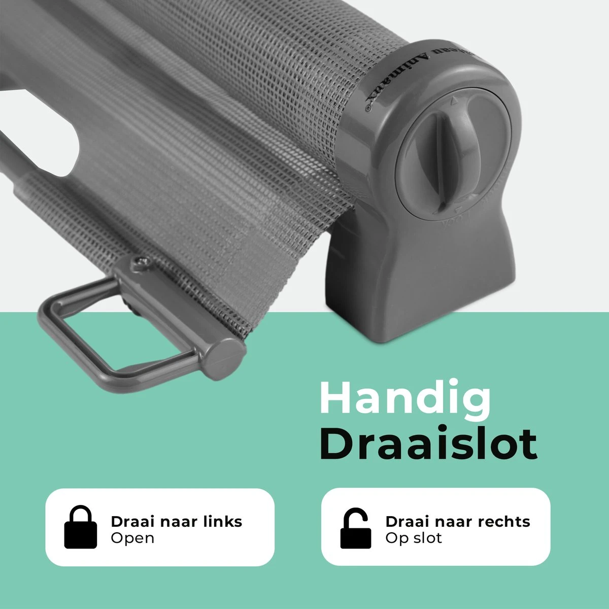 Château Animaux® - Tot 180cm Breed Traphekje Oprolbaar Hond - Stijlvolle Oplossing - Dieren Hek - Honden Hek - Afbeelding 4