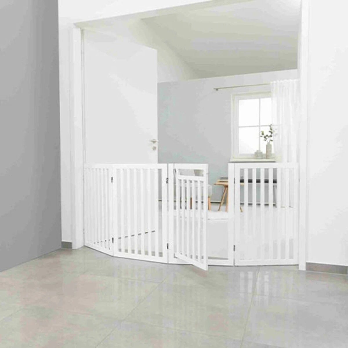 Trixie Hondenhek Met Deur Wit - 60-160 X 81 CM - Afbeelding 5