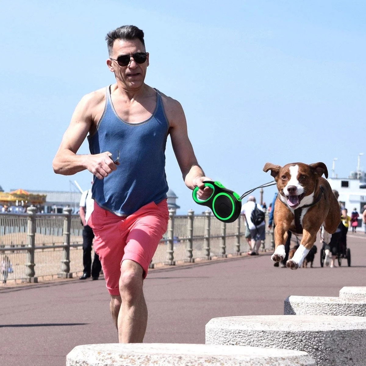 IGOODS - Hondenriem - Katten Riem - Uitlaatriem Voor Honden En Katten - Honden Riem- Rollijn - 5 Meter Lang - Afbeelding 8