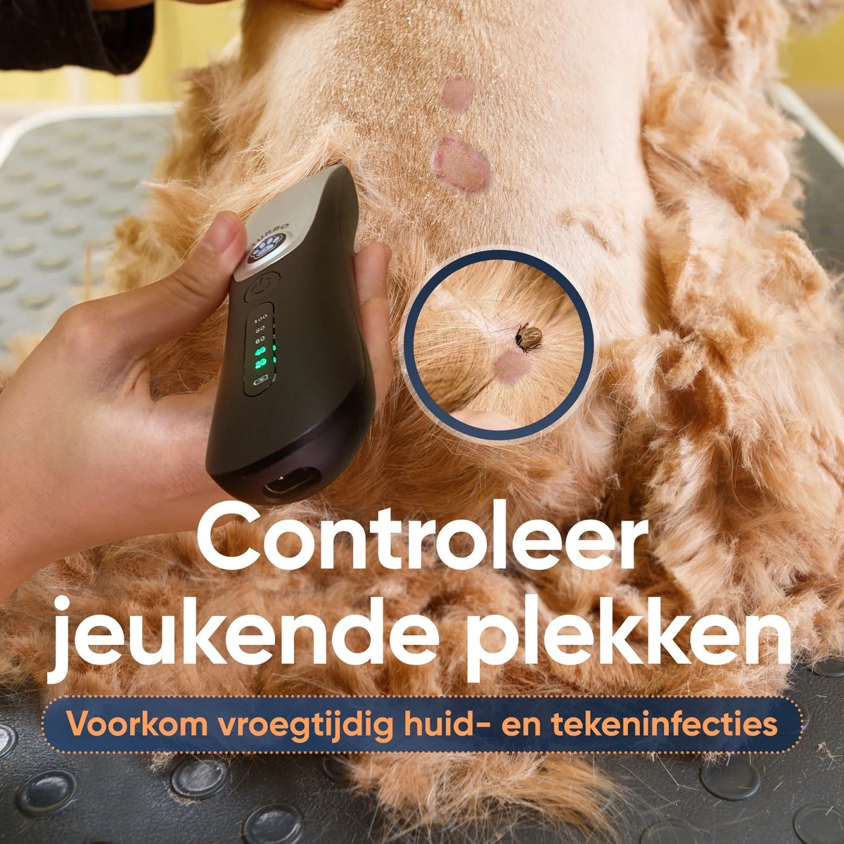 Happysnoots Hondentondeuse Draadloos Voor Dikke Vacht - Tondeuse Hond & Kat - Hondentrimmer - Professioneel Dieren Tondeuse - Afbeelding 4