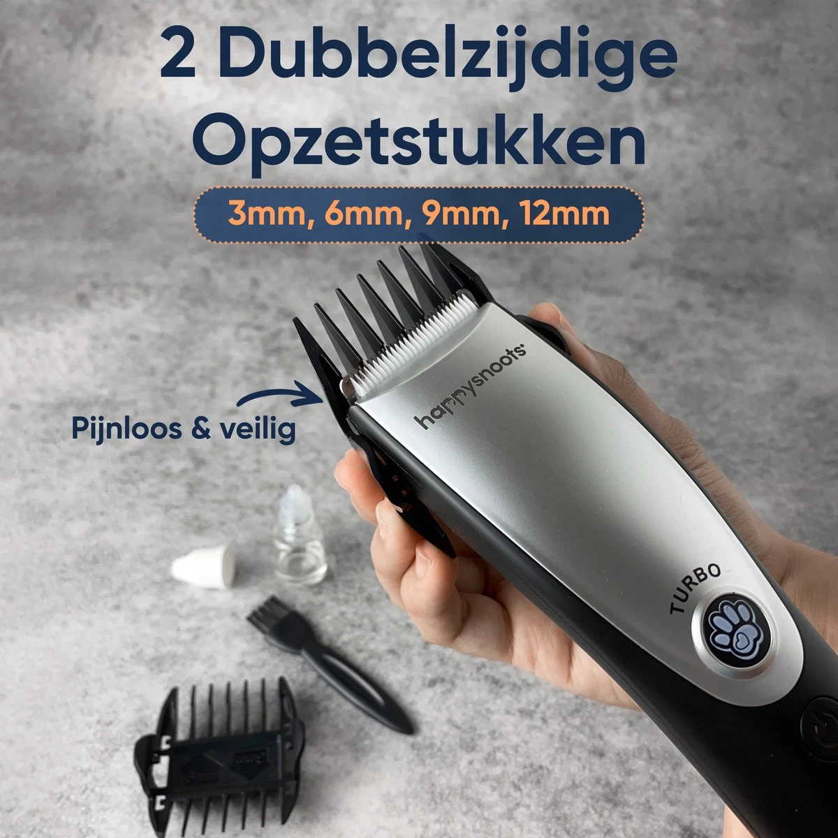 Happysnoots Hondentondeuse Draadloos Voor Dikke Vacht - Tondeuse Hond & Kat - Hondentrimmer - Professioneel Dieren Tondeuse - Afbeelding 7