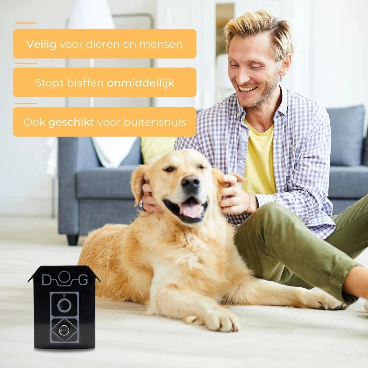 Merkloos Anti Blaf Apparaat Voor Honden - Alternatief Voor De Anti Blafband - Inclusief 9v Batterij & Nederlandse Handleiding - Diervriendelijk - Zonder Schok - Blafband Voor Honden - Zwart - Afbeelding 5