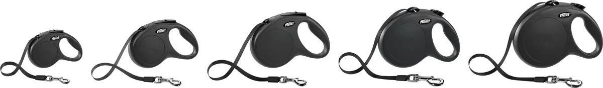 Flexi New Classic Band Zwart L - 8M - Zwart - L - 8 Meter - < 50 Kg - Afbeelding 3