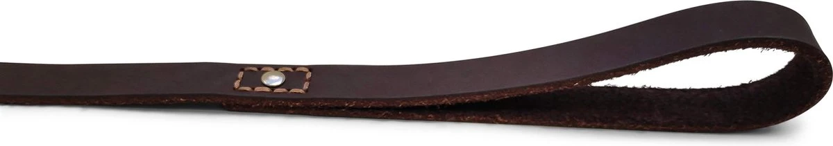 Hondenriem - 180 Cm – Bruine Riem - Leren Hondenriem Met Stiksels – 100% Volnerfleer - Hond - Afbeelding 4