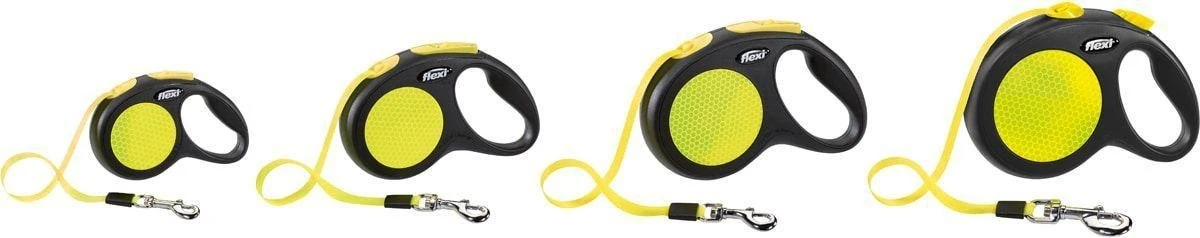 Flexi New Classic - Hondenriem Incl. Neon Band - Geel - S - 5 M - (<12 Kg) - Afbeelding 9