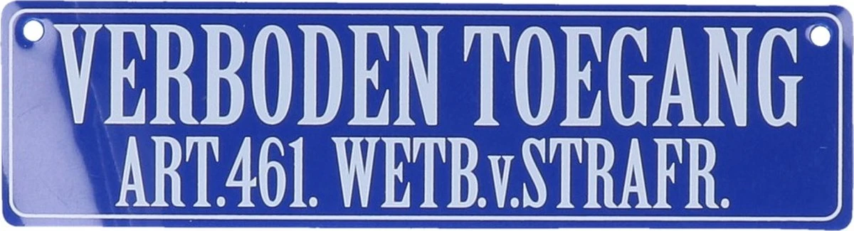 Merkloos Tuinset Tuin Kamer Ingang Auto Boot Bordje “Verboden Toegang” - Flexibel Pvc - 26 X 7 Cm - Afbeelding 2