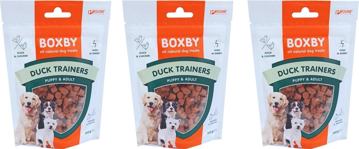 Proline Boxby, Duck Trainers. Inhoud: 100 Gram. Per 3 Zakjes