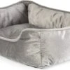 Topmast Hondenbed - Dierenmand - Dierenkussen - Molly - Zilver - 56 X 46 X 16 Cm - 1 + 1 GRATIS