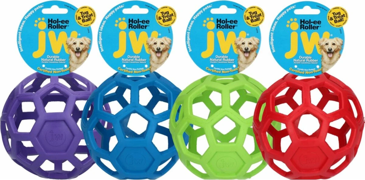 JW HOL-EE ROLLER Jumbo – Hondenbal Rubber – 19 Cm - 1 Stuk