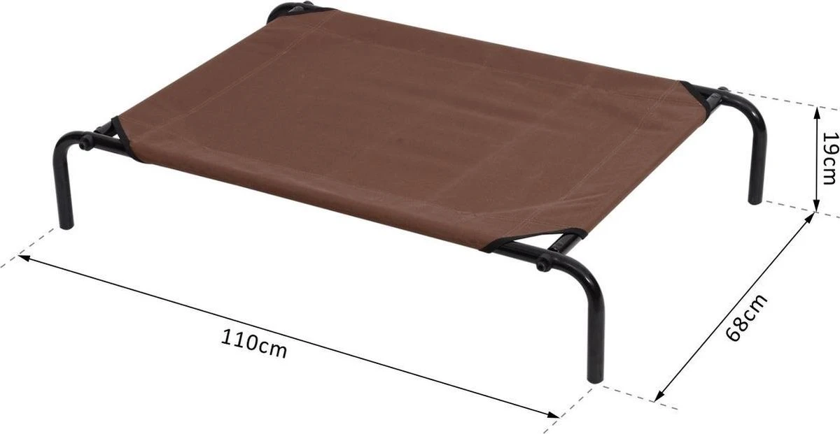 Merkloos Hondenbed - Hondenstretcher - Honden Ligbed - Inclusief 2 Overtrekhoezen - XL - 110x68cm - Grijs En Koffie - Afbeelding 7