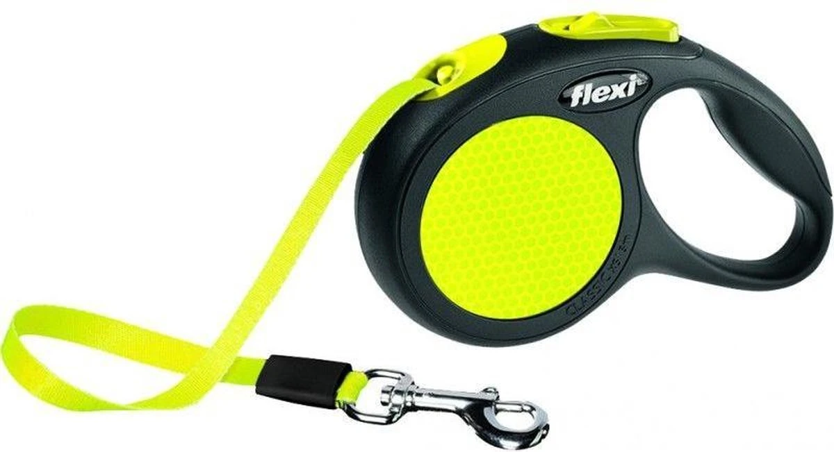 Flexi New Classic - Hondenriem Incl. Neon Band - Geel - S - 5 M - (<12 Kg) - Afbeelding 10