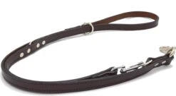 Verstelbare Trainingslijn Leer - 2 Meter - Bruin - Politielijn - Hondenriem - Hoge Kwaliteit Leer - Trainingslijn - Ambachtelijk Gemaakt In Portugal
