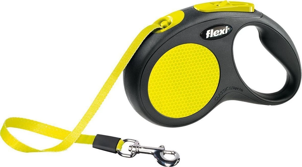 Flexi New Classic - Hondenriem Incl. Neon Band - Geel - S - 5 M - (<12 Kg) - Afbeelding 16
